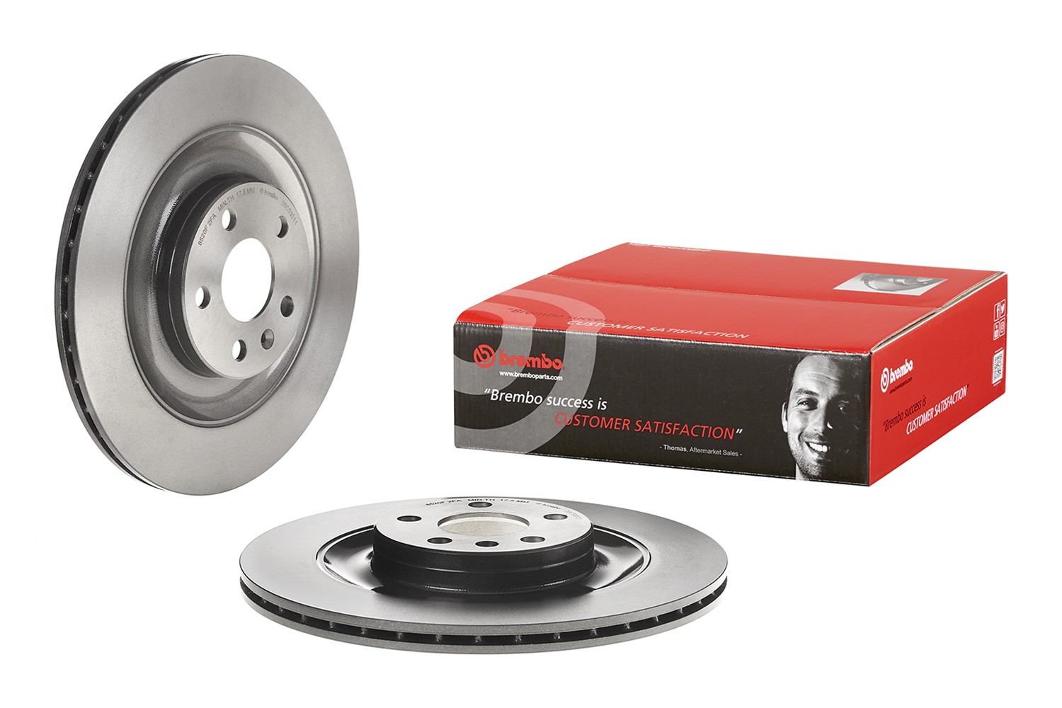 Brembo Rear Left or Right Vented 340mm Brake Disc Rotor For Volvo XC90 2016-2020