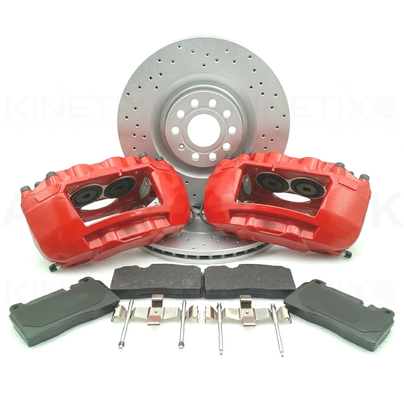 FOR VW GOLF R GTI MK7/7.5 MACAN 4-POT FRONT BIG BRAKE DISCS UPGRADE 345mm X 30mm