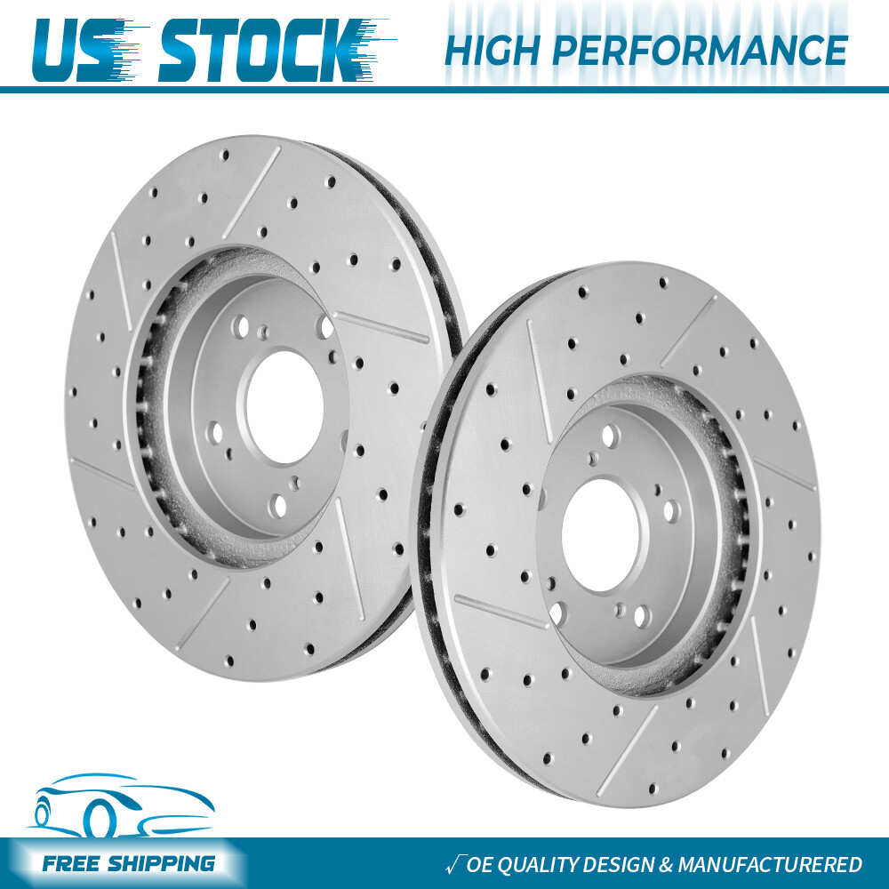 Front Rear Drilled Disc Brakes Rotors For 2010 – 2018 2019 2020 2021 Lexus Gx460