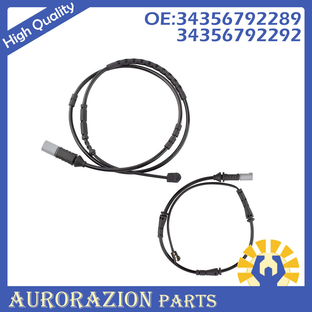 2PC For BMW 12-18 Brake Pad Wear Sensor Kit Front 34356792289 + Rear 34356792292