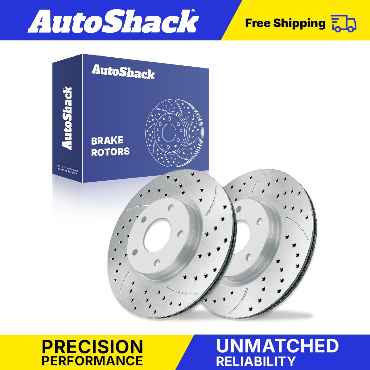 Front Drilled Slotted Brake Rotors Pair for Nissan, Sentra 2013-2019