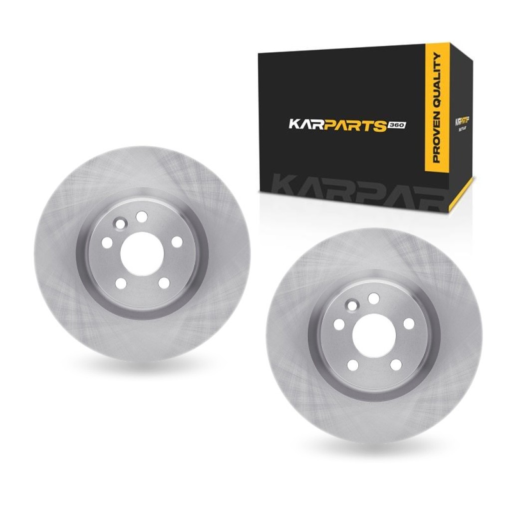 For Jaguar E-Pace 2018 2019 Disc Brake Rotors Front Set Of 2 Cast Iron Material