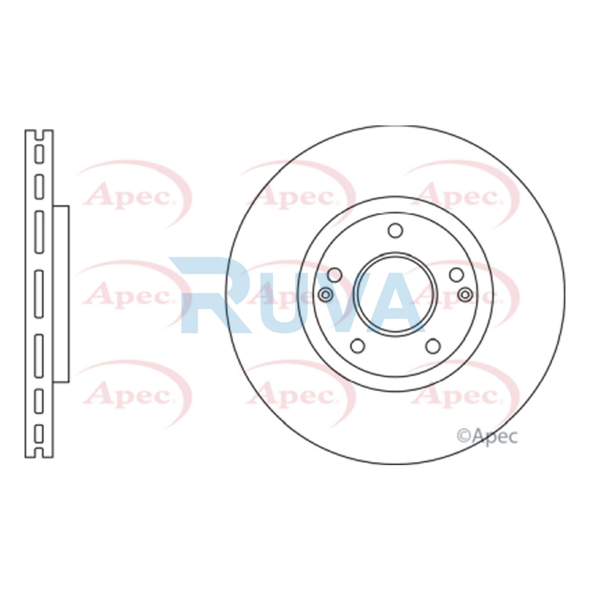 Fits Ssangyong Tivoli 2015- XLV 2016- 1.6 D Ruva Front Brake Disc 4144135001