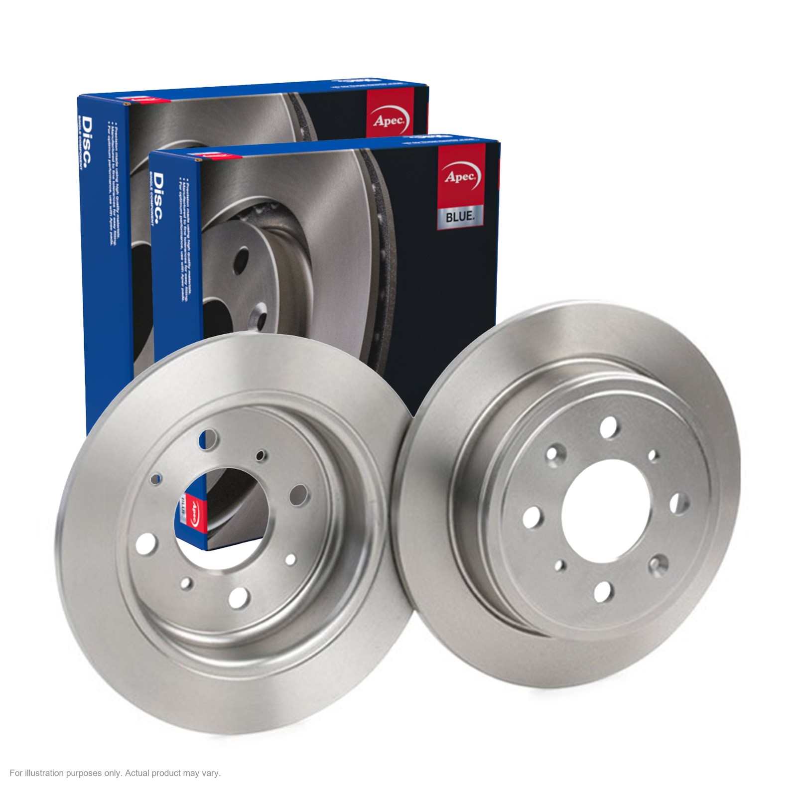 2X APEC Rear Brake Discs for HONDA CIVIC MK V Hatchback 239mm Solid SDK6053