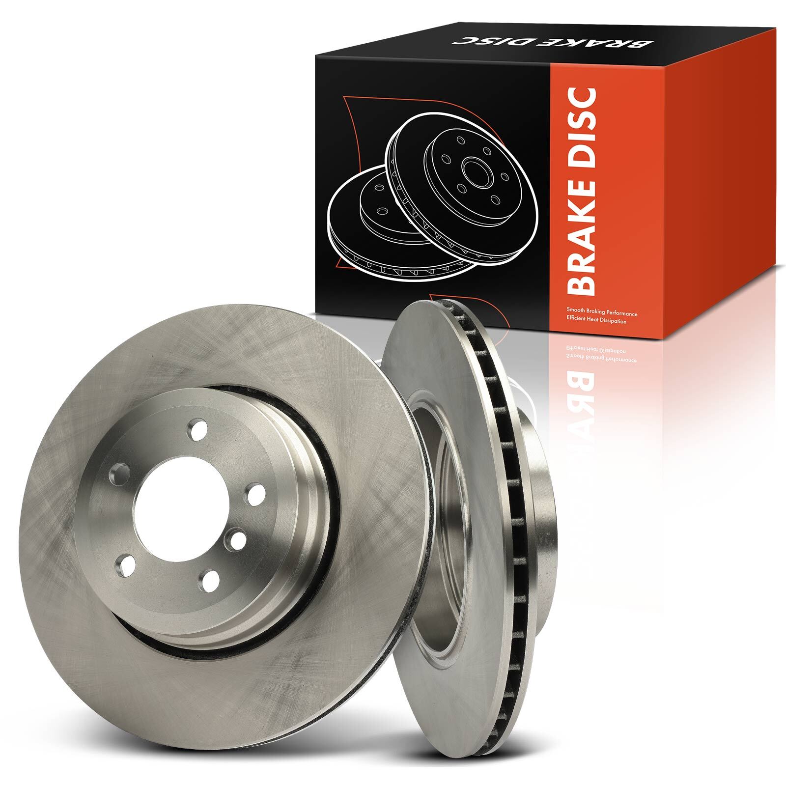 2x Rear LH & RH Disc Brake Rotors for BMW E65 750i 750Li 06-08 760i 760Li 05-08