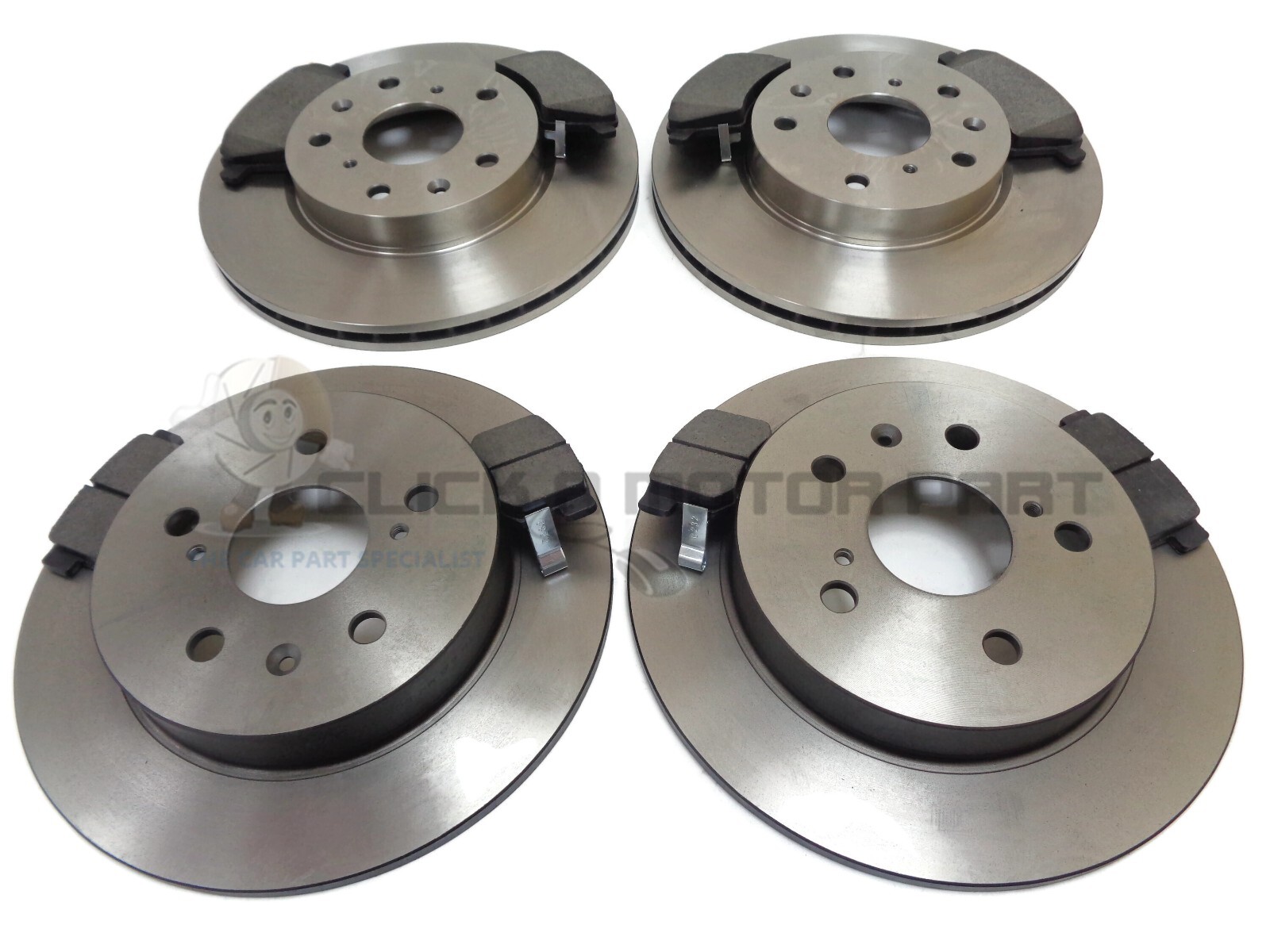 Front And Rear Brake Discs & Pads For Fiat Sedici 06-12 (Check Front Pads Type)