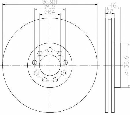 MINTEX Front BRAKE DISCS + PADS for IVECO DAILY Chassis 65C17 65C17 /P 2007-2011