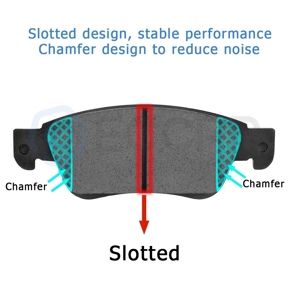 Front Drilled & Slotted Ceramic Brake Pads And Rotors For Cadillac Escalade