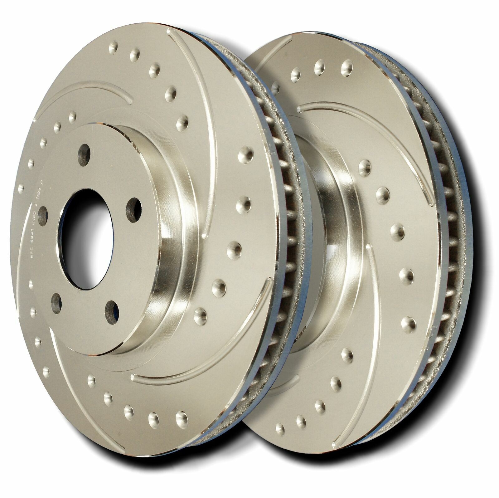SP Performance F67-385-P Drilled Slotted Brake Rotors Zinc Coating L/R Pr Rear