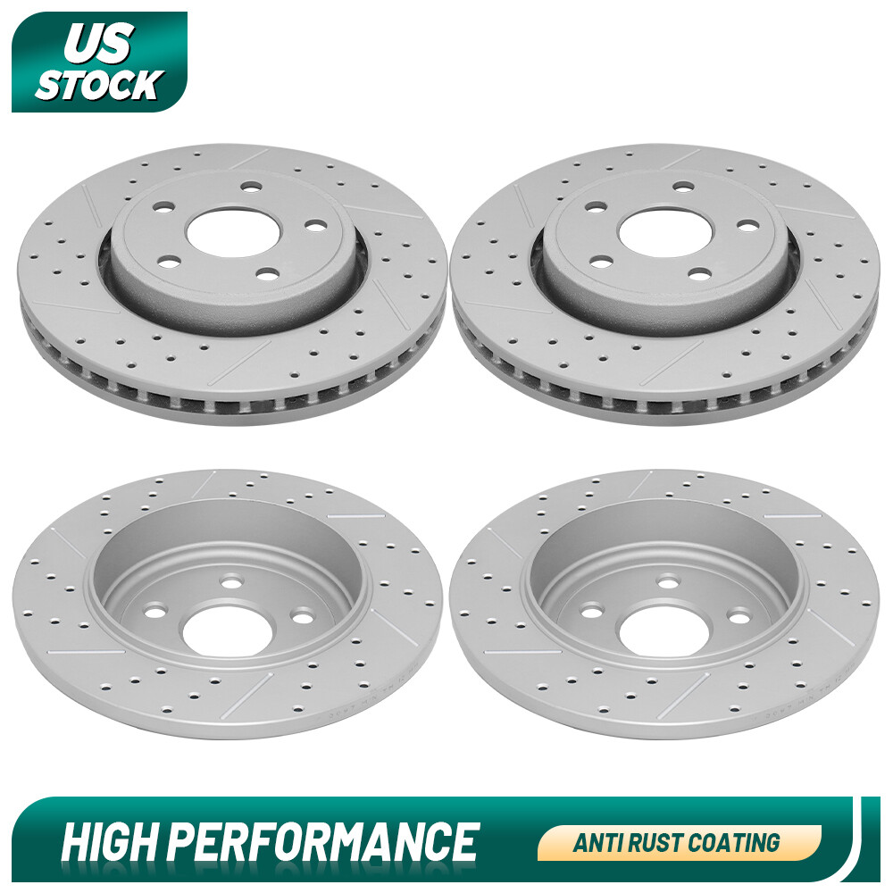 Front & Rear Disc Brake Rotors for Dodge Durango Jeep Grand Cherokee 2011 – 2020