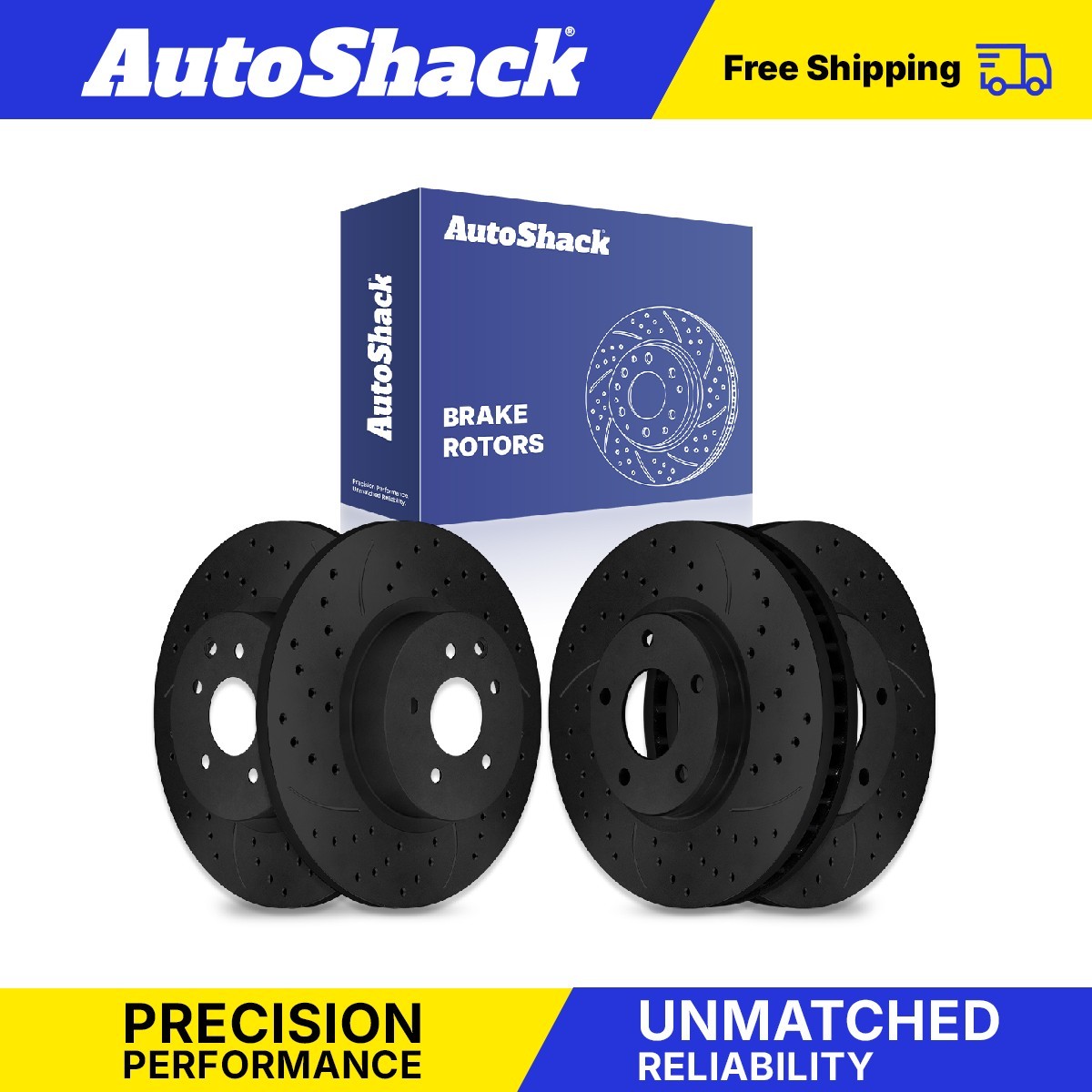 Front Rear Drilled Slotted Brake Rotors Set for Nissan, Sentra 2013-2019