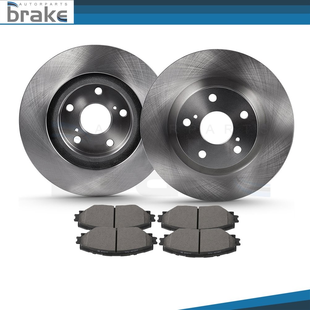 Fits 2009-2010 Pontiac Vibe 1.8L Front Brake Rotors Ceramic Pads Anti Noise Shim