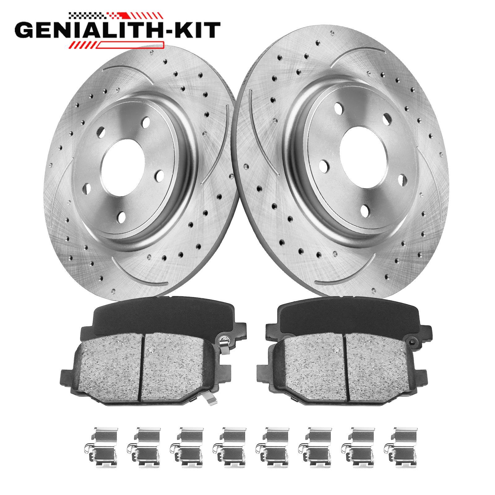Rear Drilled Rotors Ceramic Brake Pad for Dodge Grand Caravan Journey Ram C/V