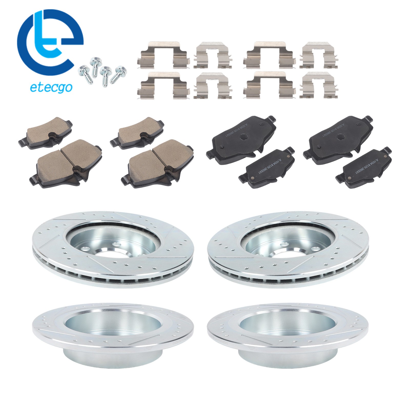 For Mini Cooper F56/F57 2015-2016 L3 1.5L Drilled Brake Rotor & Brake Pads