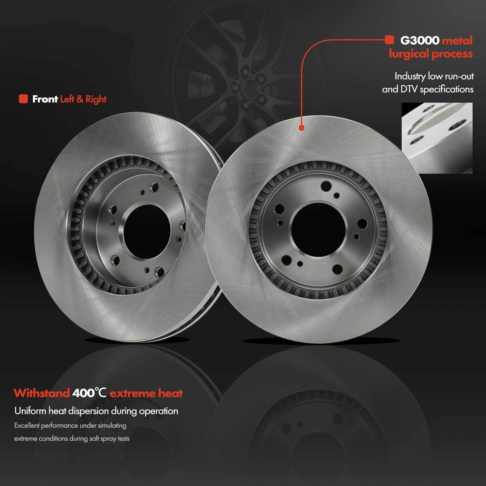 2Pcs Front Disc Brake Rotors for Honda CR-V Odyssey Acura TL RL Isuzu 281.6mm