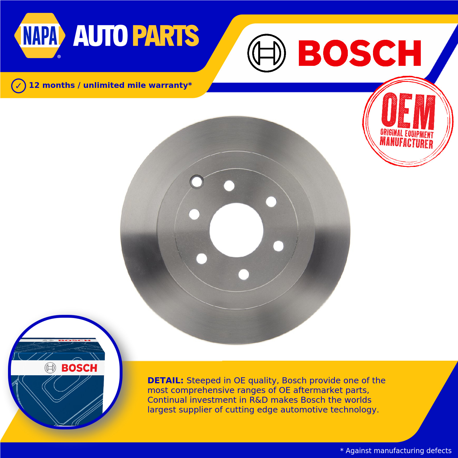 2x Brake Discs Pair Vented Rear 307.7mm 0986479533 Bosch Set 43206EB300 1421546