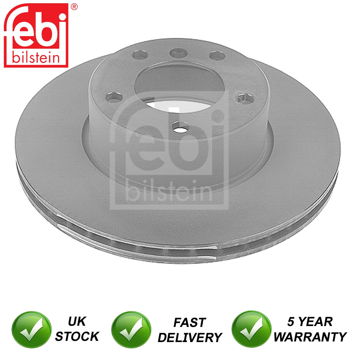 Brake Discs Front Febi Fits BMW 5 Series 1995-2004 34116767061