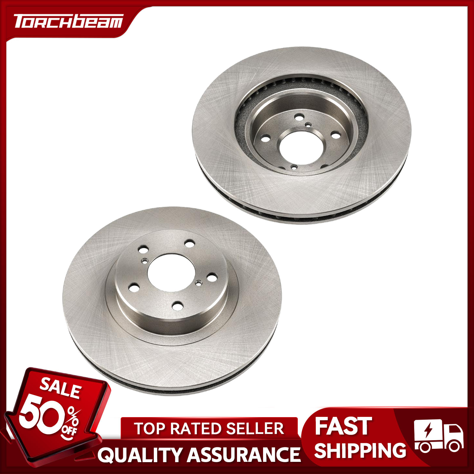 Set of 2 Front Brake Rotors for Subaru Impreza 06-11 12-14 2.0L 15-16 R31247X2