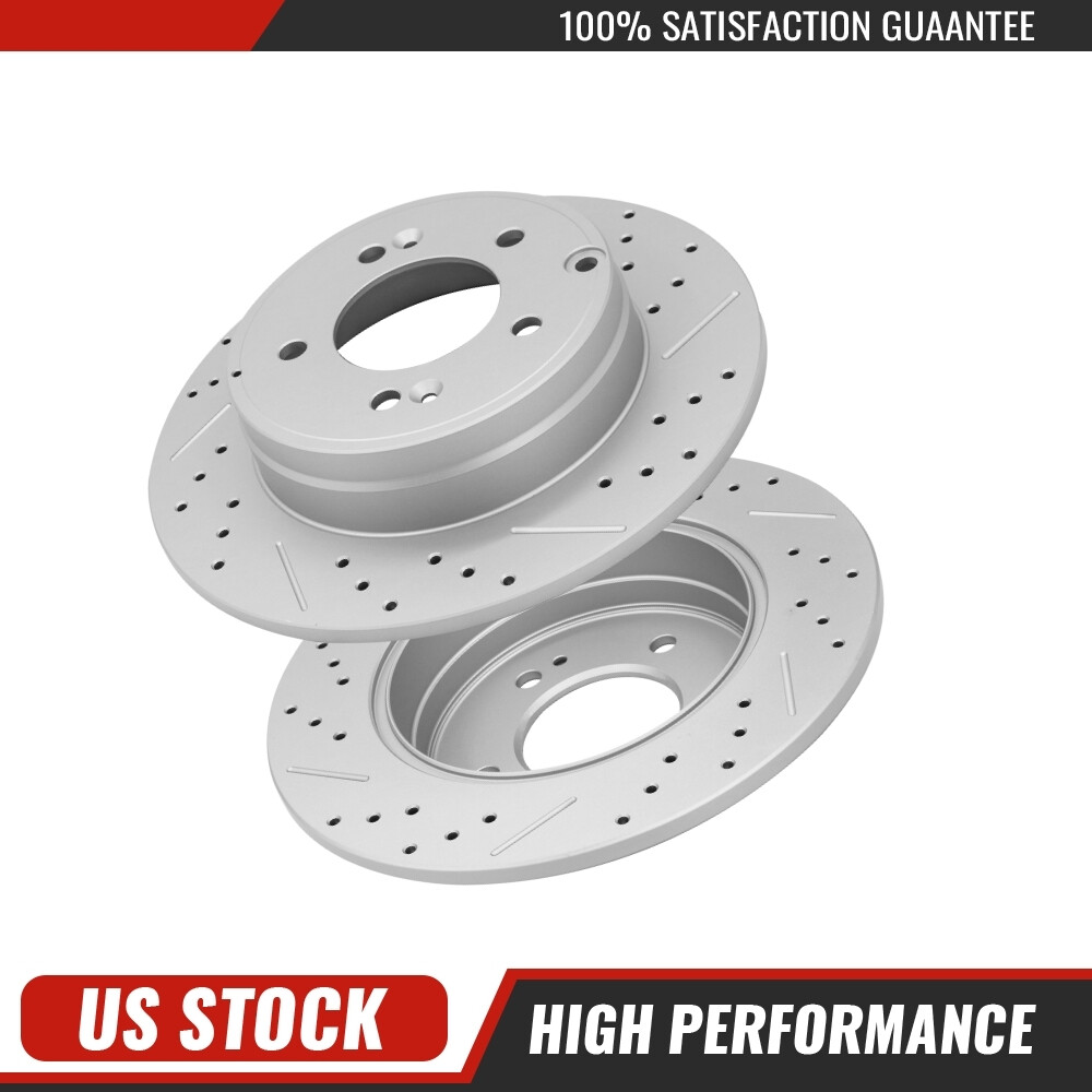 284mm Rear Drilled Brake Rotors for Hyundai Sonata Azera Kia Optima Cadenza