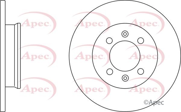 APEC DSK2036 Brake Disc Rear Solid Braking 240mm Outer Diameter For MG MG TF MGF