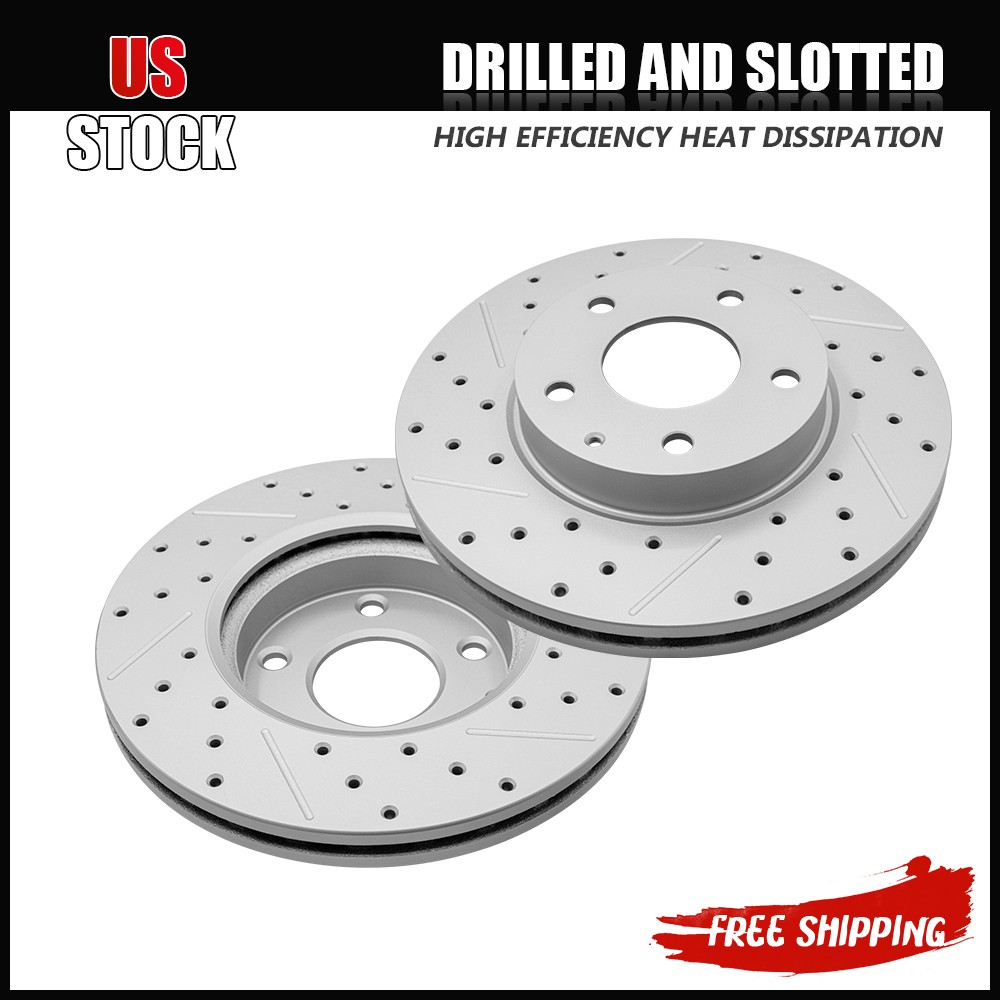 280mm Front Drilled Disc Brake Rotors for Mazda 3 14-18 3 Sport CX-3 2016-2022