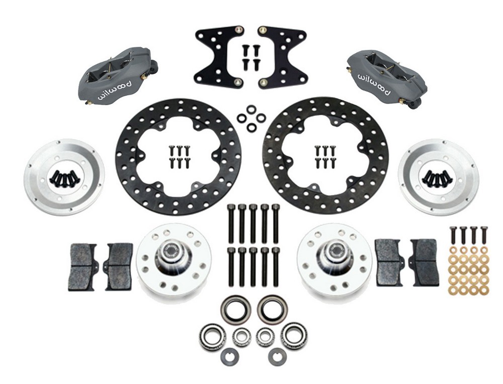 Wilwood for Forged Dynalite Front Drag Kit Drilled Rotor 71-80 Pinto/Mustang II