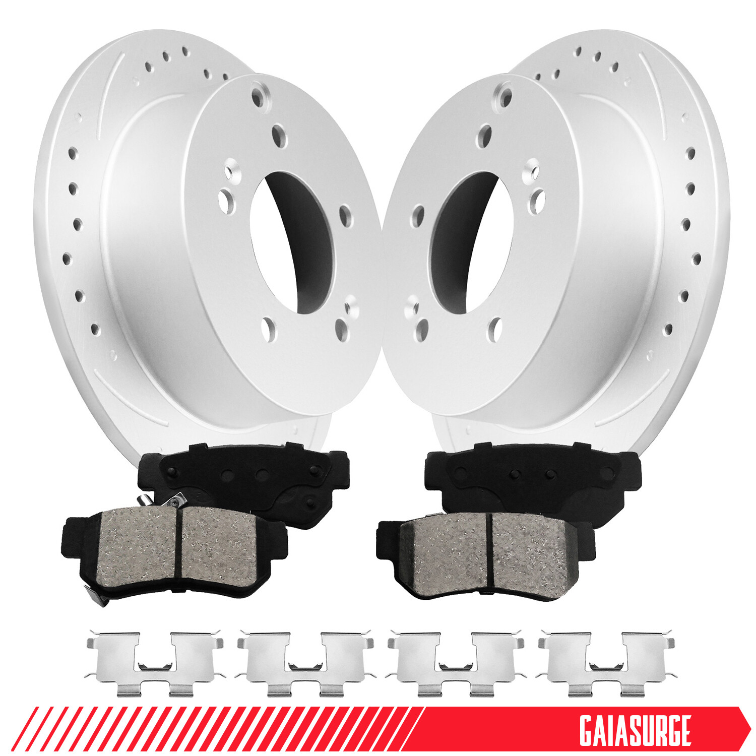 262mm Rear Disc Brake Rotors + Brake Pads for Hyundai Sonata Tucson Kia Optima
