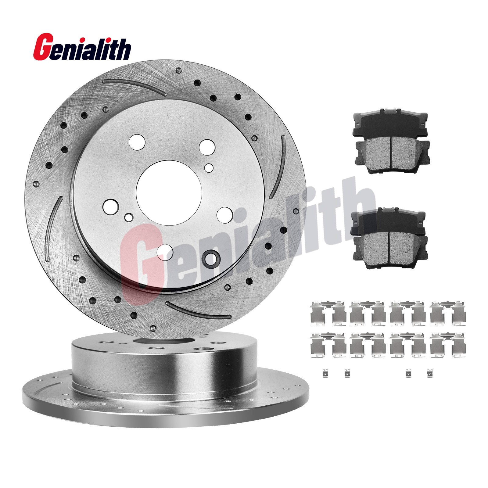 Rear Drilled Disc Rotors Brake Pads Kit for 2006 – 2018 Toyota Rav4 Lexus HS250H