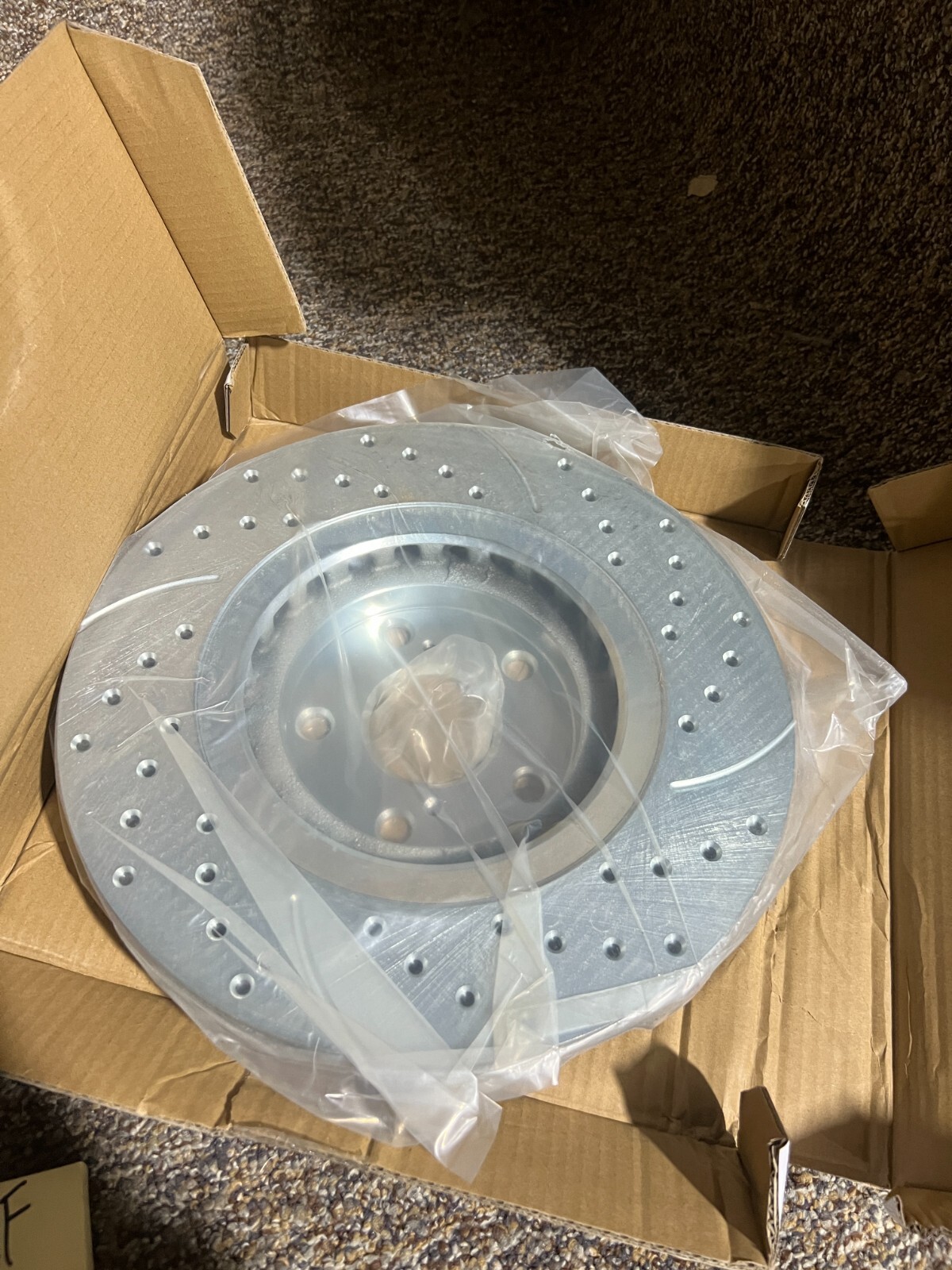 1 PAIR AUTOSHOCK PR41513DSZPR Front Drilled Slotted Brake Rotor Silver SHIP FAST