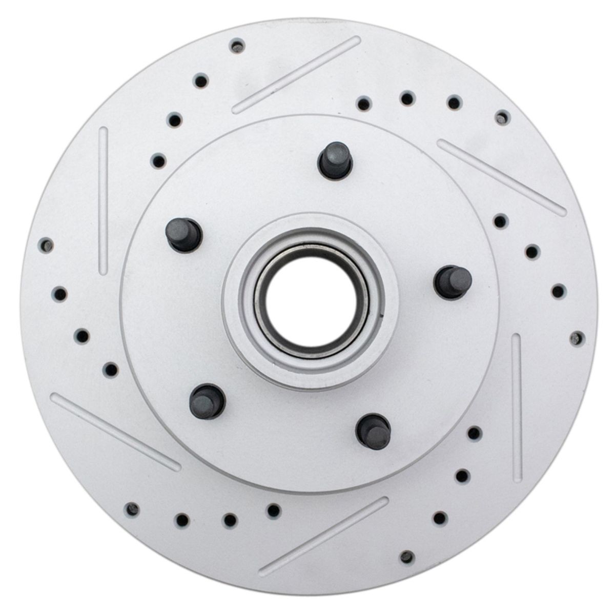 Front Performance Drilled Slotted G-Coated Disc Brake Rotor Pair New
