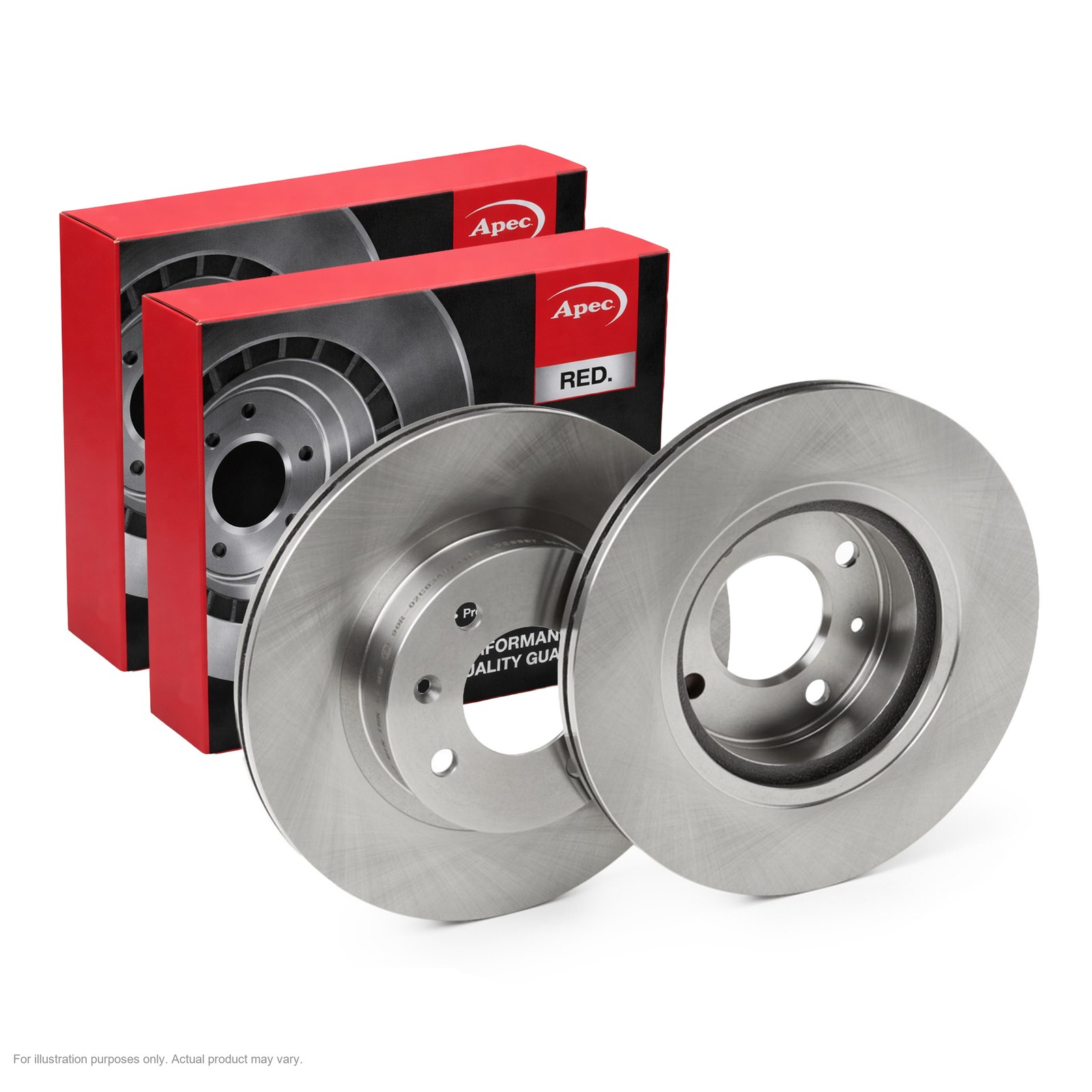 2x APEC Front Brake Discs for HYUNDAI i10 II Saloon 2015- 252mm Vented DSK2543