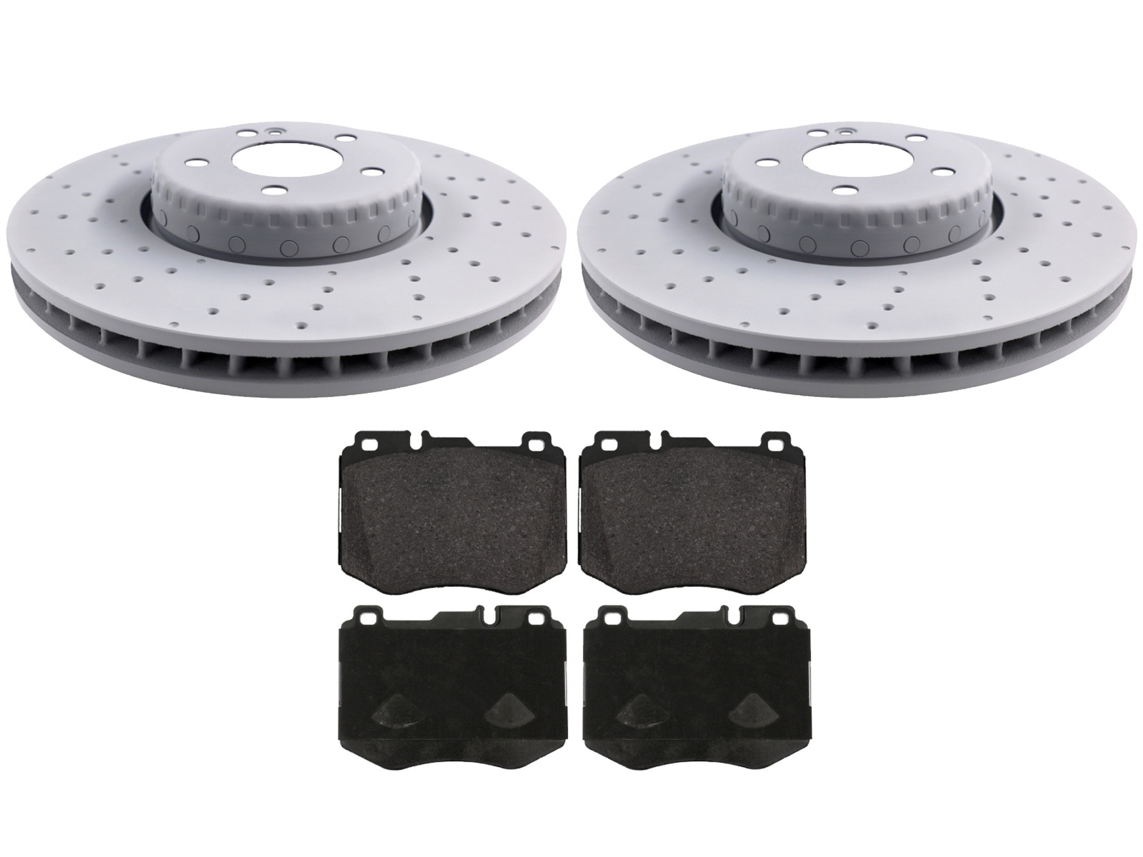 FRONT DRILLED BRAKE DISCS PADS MERCEDES C-CLASS W205 C205 E-CLASS W213 14- 342MM