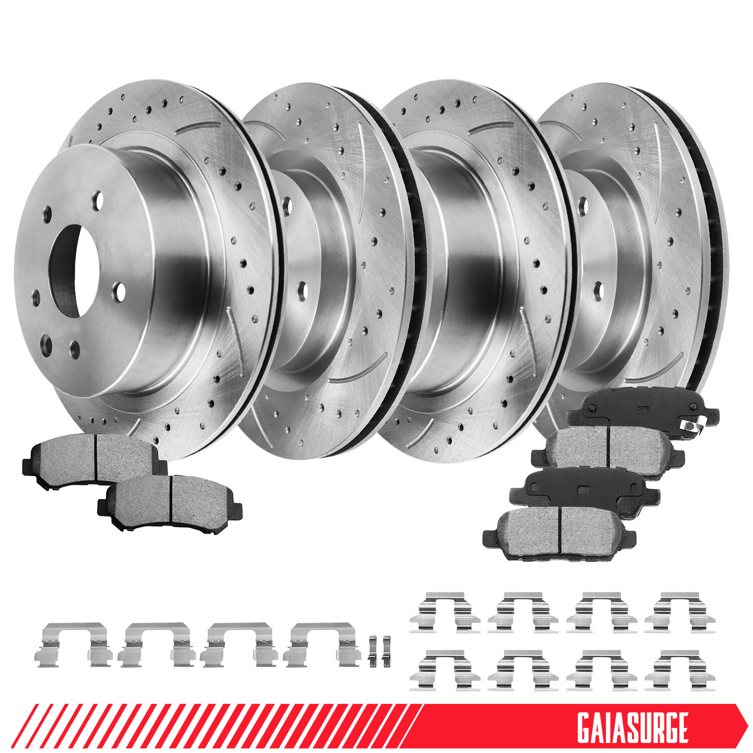 Front Rear Brake Rotors Ceramic Pads for 2008-2015 Nissan Rogue Select Rogue
