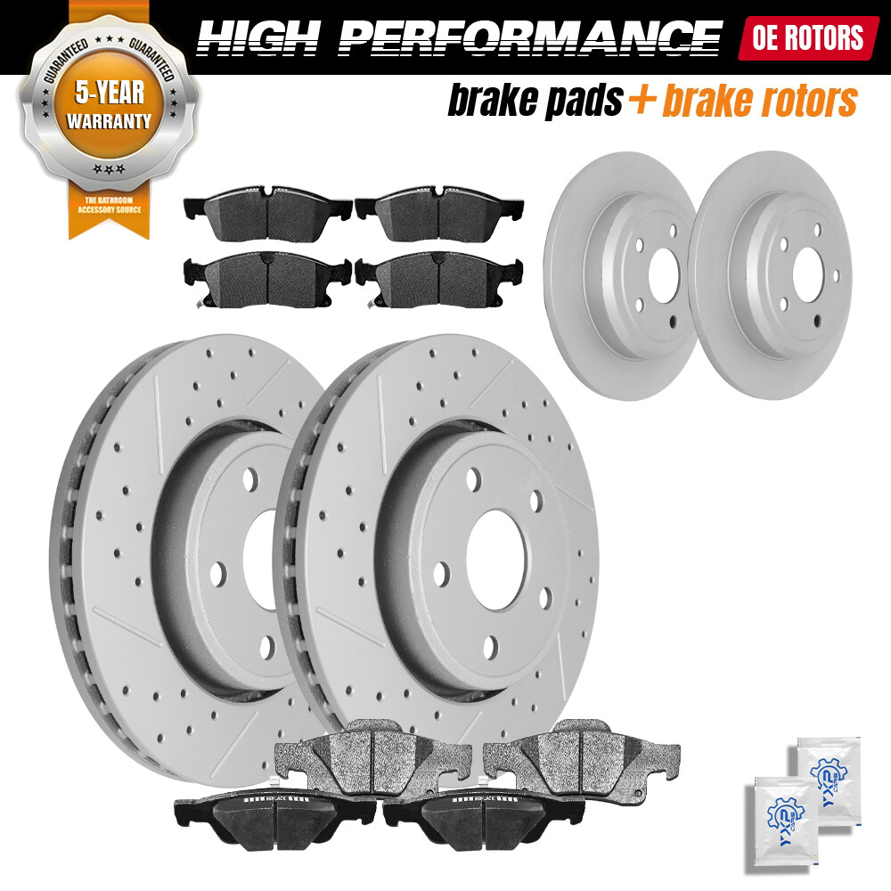 Front Rear Rotors & Brake Pads for 2011 – 2020 Dodge Durango Jeep Grand Cherokee