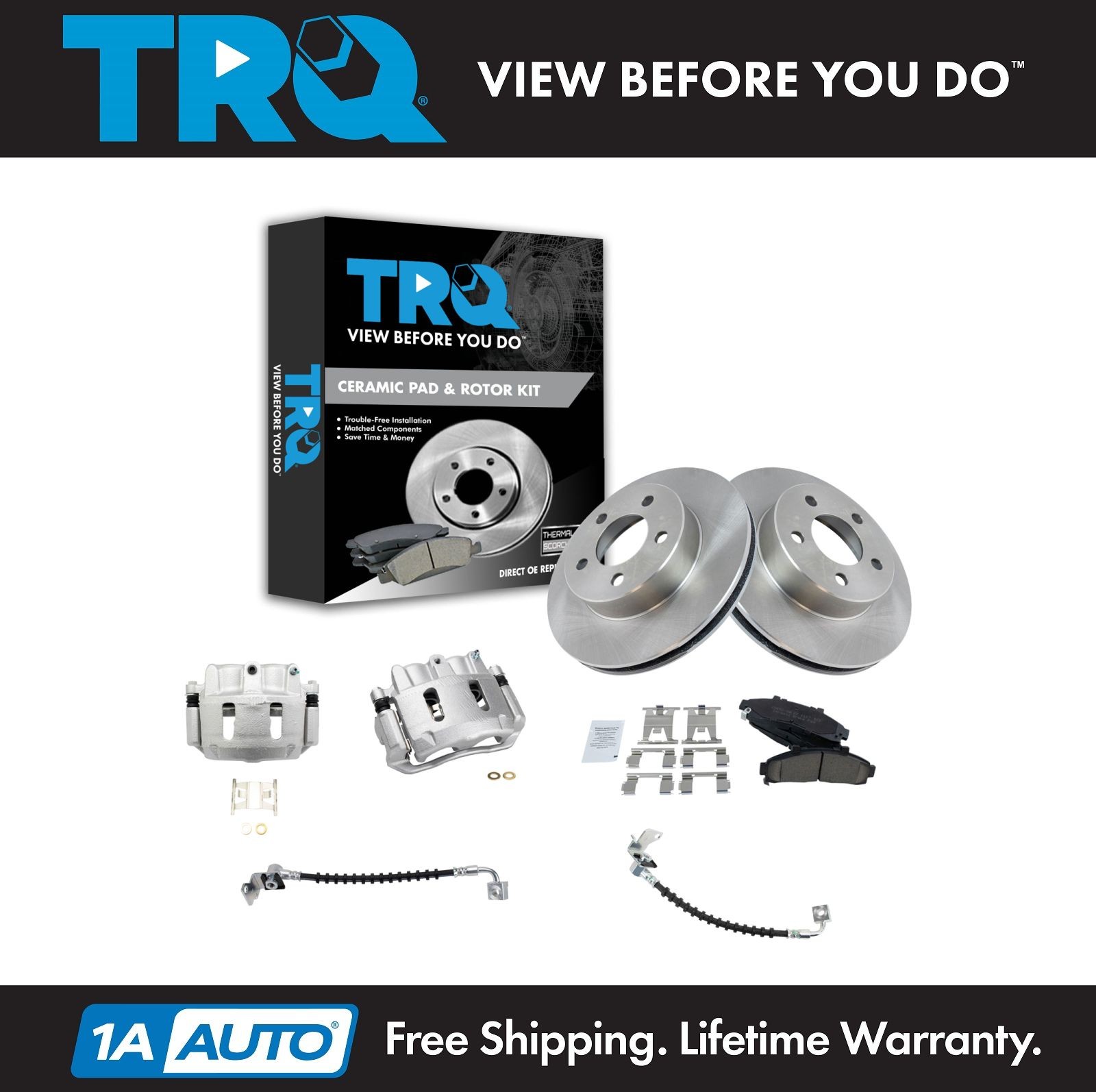 TRQ Front Brake Pad & Rotor Kit For 96-02 Ford Explorer Ranger B4000 Mountaineer