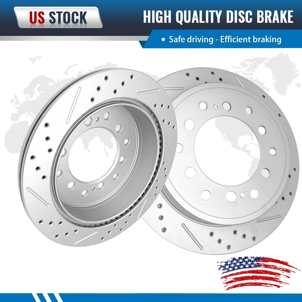 312mm Rear Drilled Disc Brake Rotors for Toyota 4Runner FJ Cruiser Lexus GX460