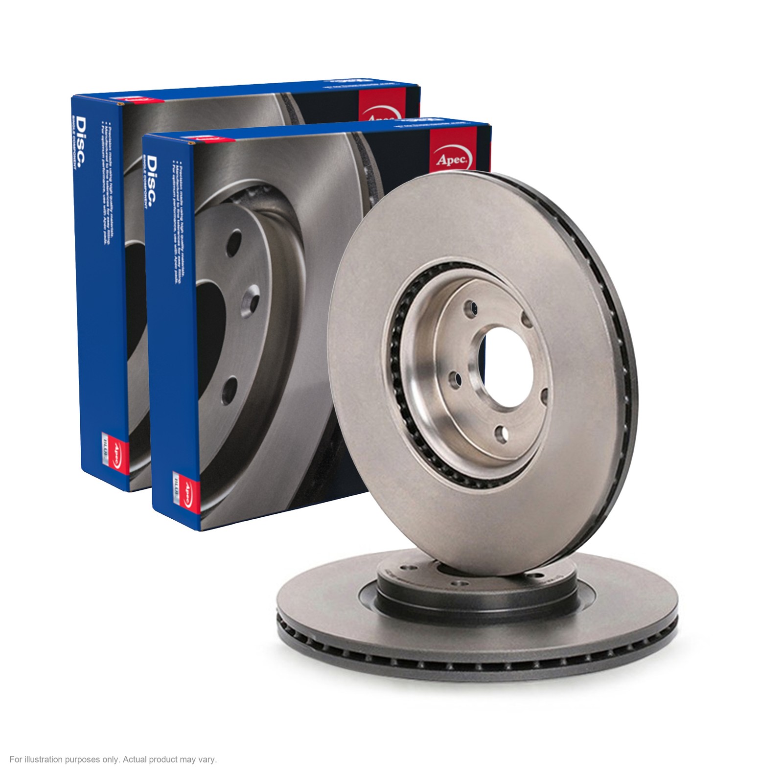 2x APEC Front Brake Discs for VOLVO V40 Cross Country 16.5″ 320mm Vented DSK2344