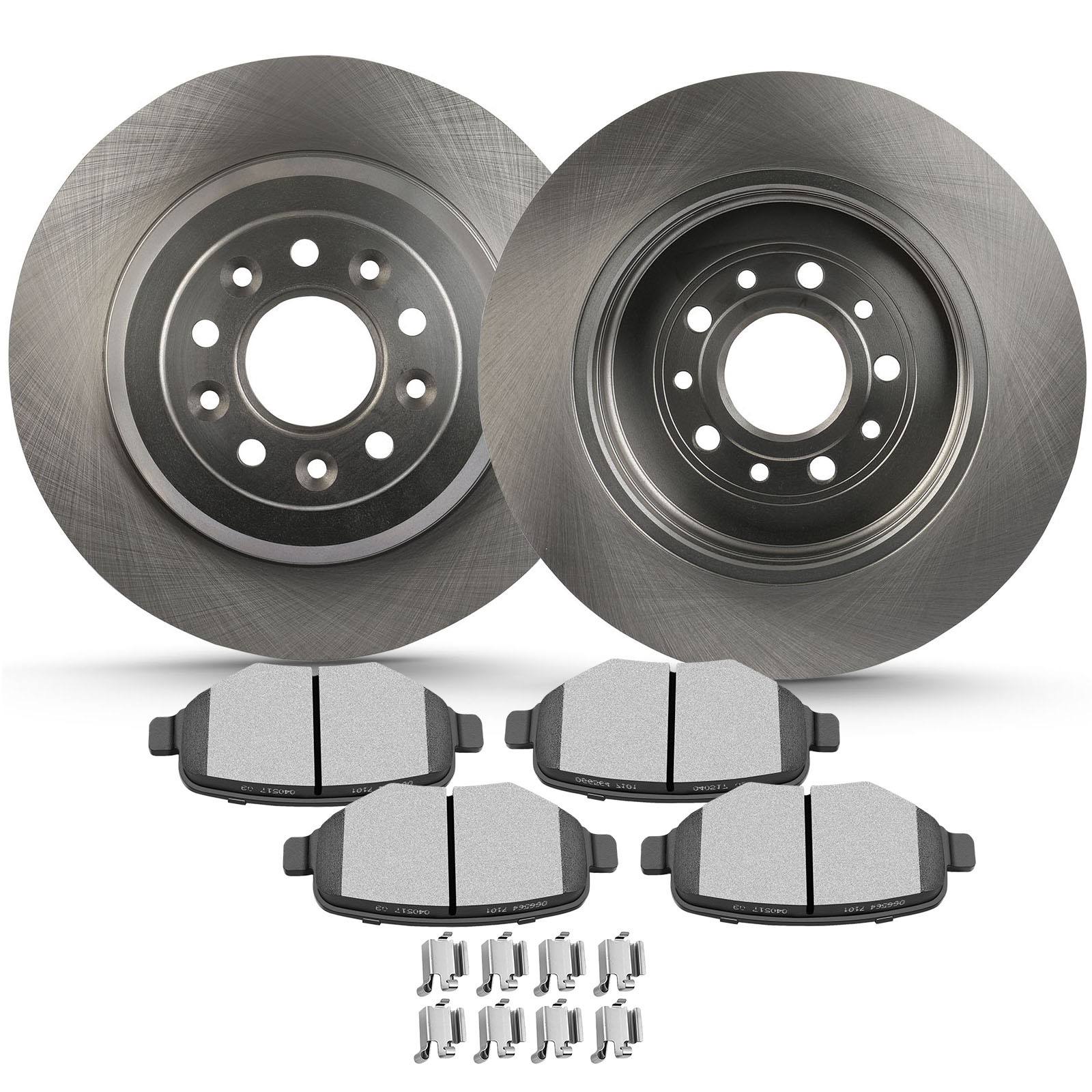5-Plugs Rear Brake Rotors Solid Discs Ceramic Pads Fits 1999 Dodge Ram 1500