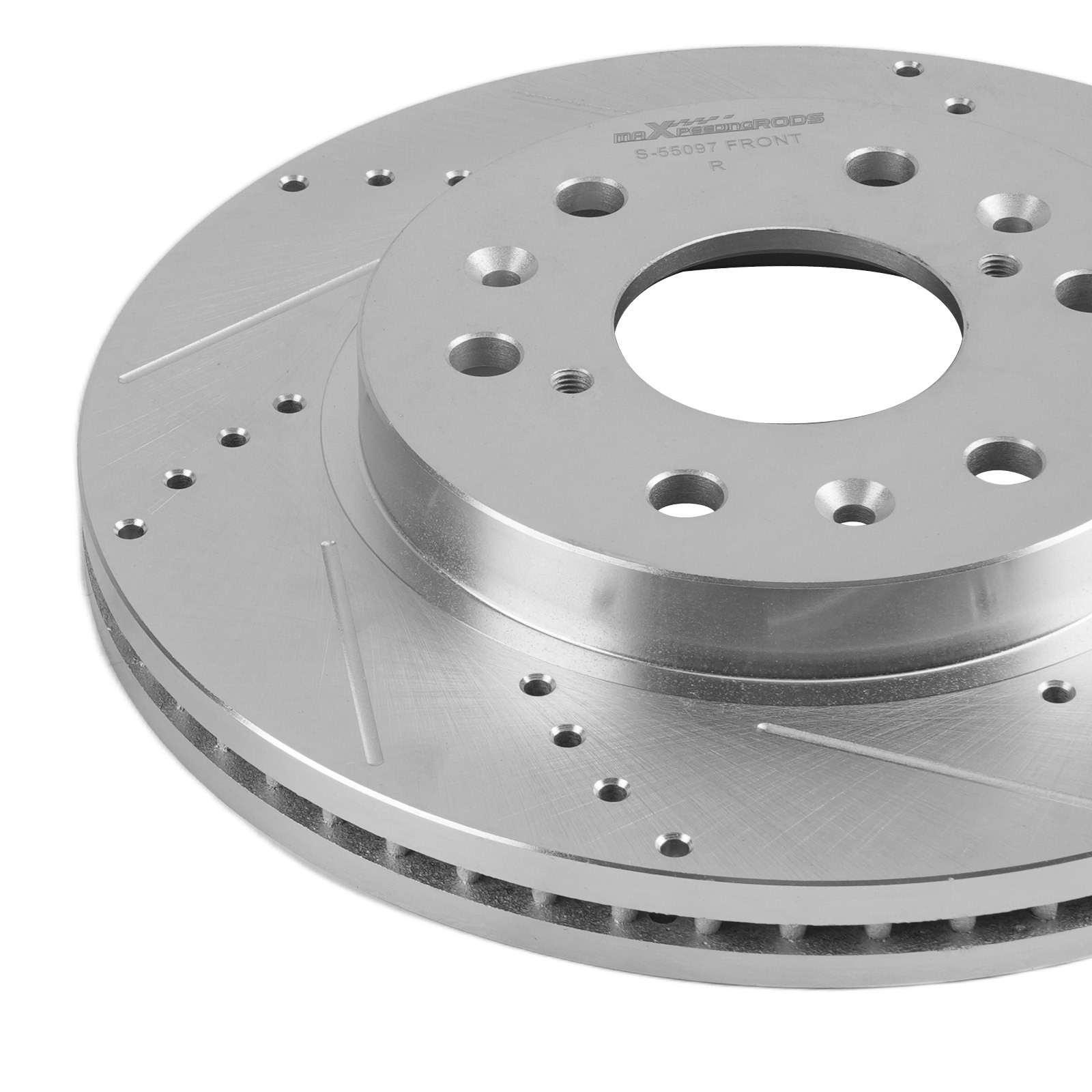 Front Drilled & Slotted Brake Rotor Set for Cadillac XTS 2013-19/Escalade 07-20
