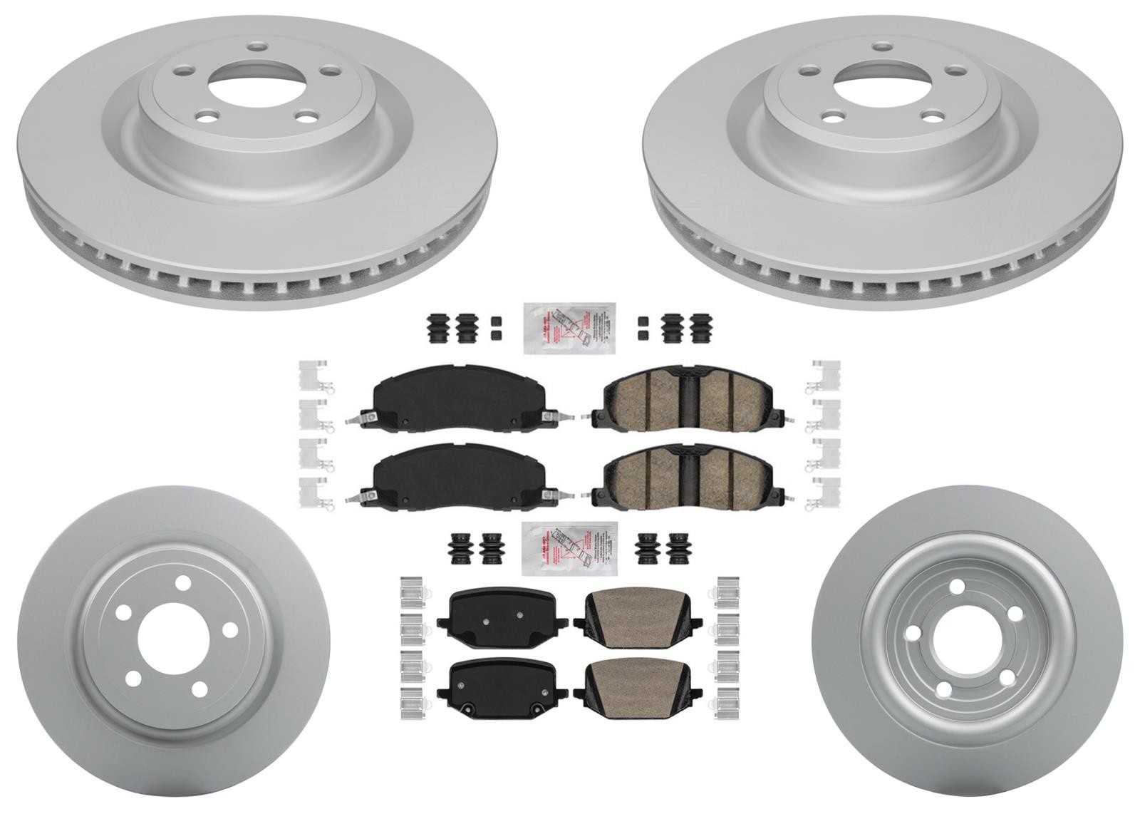 For Ford Explorer 2020-2025 Front Rear Coated GEO Disc Brake Rotors Brake Pads