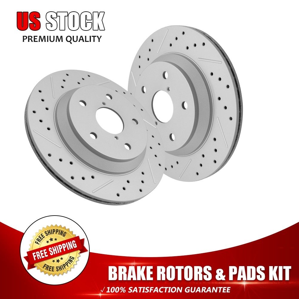 Rear Brake Rotors For 2019-2022 2023 2024 2025 Subaru Forester Impreza Crosstrek
