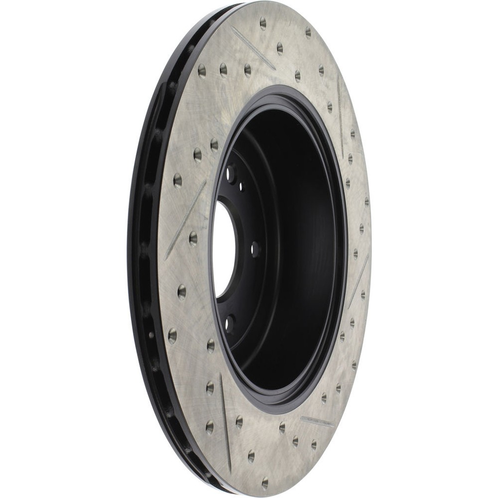 StopTech 127.51035R Rear Right Drilled Slotted Brake Rotor for 2010-2016 Genesis