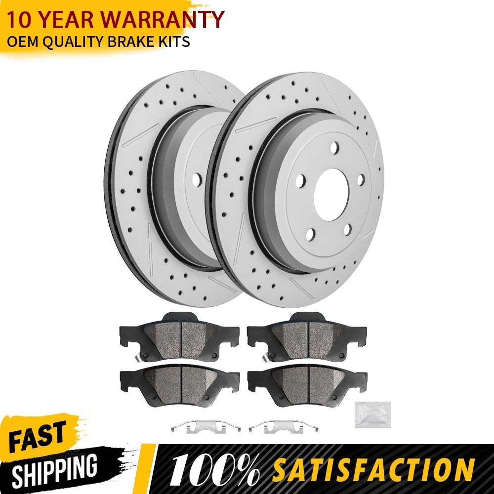 12.99 Inch Rear Disc Rotors Brake Pads For 11-25 Dodge Durango Grand Cherokee Wk