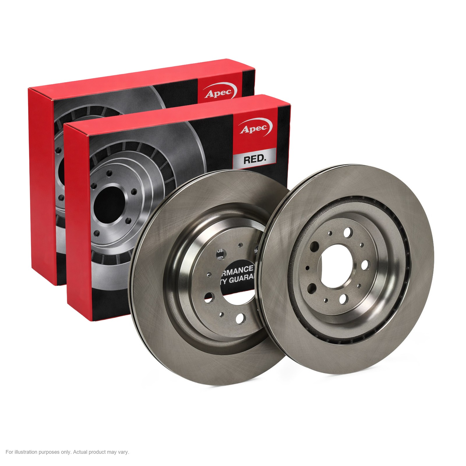 2X APEC Rear Brake Discs for TESLA MODEL 3 EV AWD 2018- 335mm Vented DSK3578