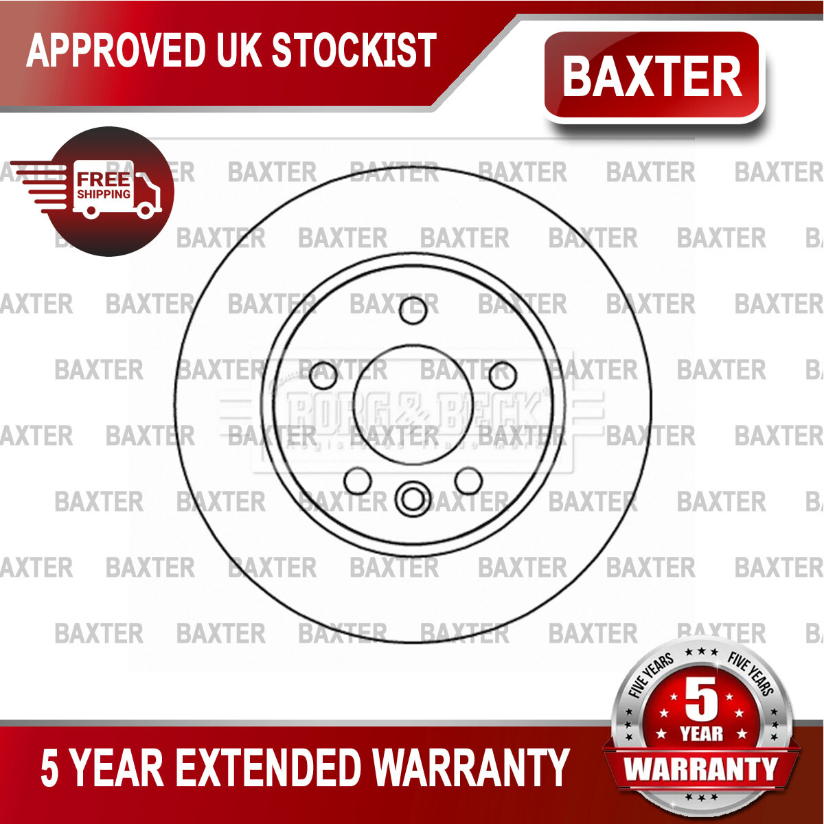 Fits VW Amarok 2010- 2.0 TDi Baxter Front 1x Brake Disc 2H0615301A