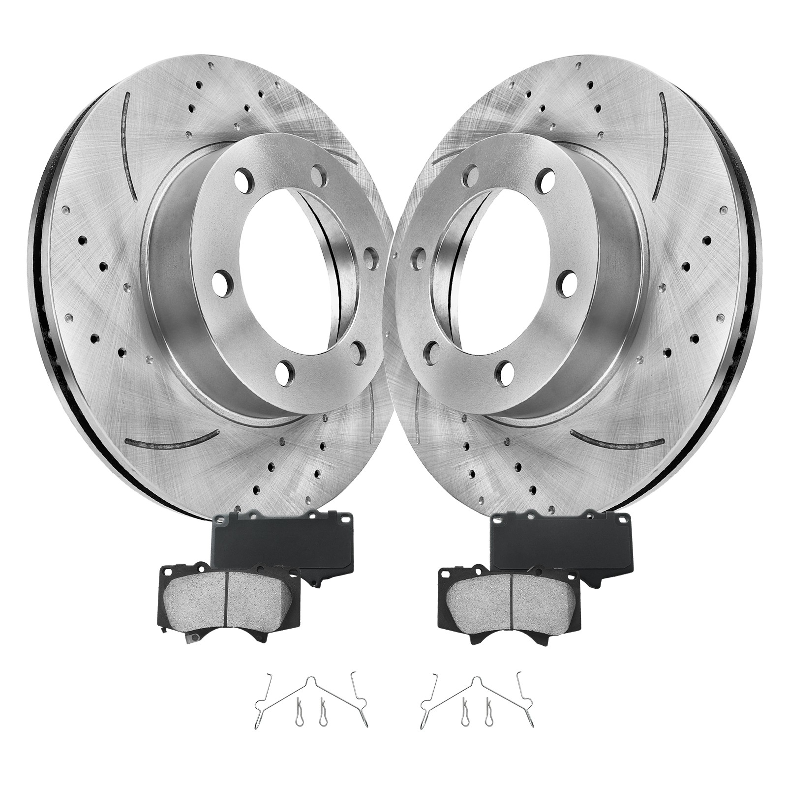 Front & Rear Brake Rotors + Ceramic Pads for Toyota Sequoia 2001 2002-2007 4.7L