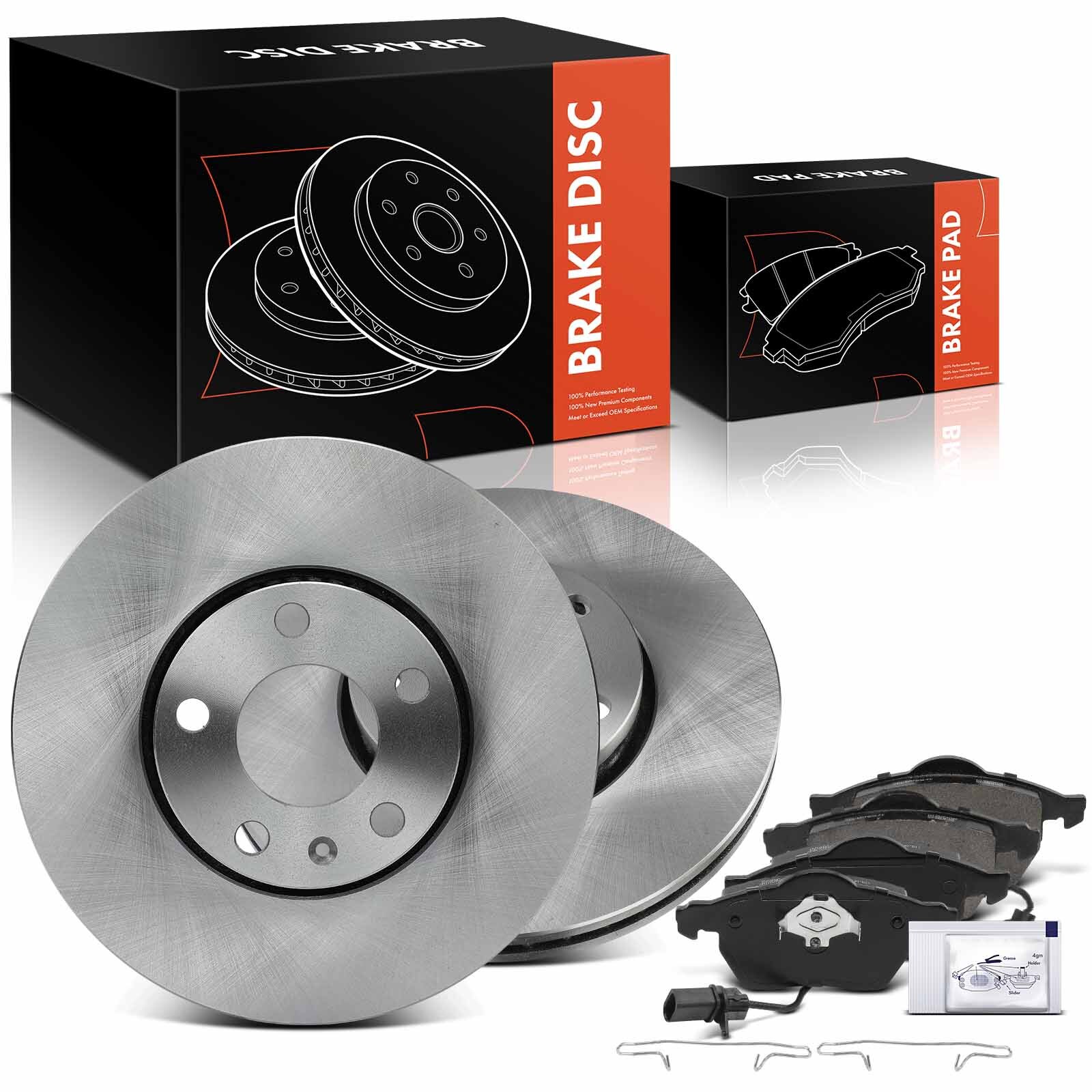 6x Front Disc Brake Rotors & Ceramic Brake Pads for Audi A4 A4 Quattro VW Passat