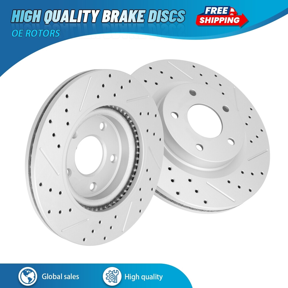 Front Drilled Disc Brake Rotors for 2007 – 2016 2017 2018 2019 Nissan Altima