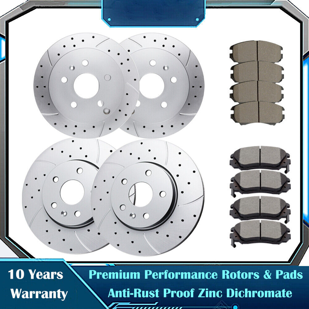 Front Rear Drilled Brake Rotors and Pads Kits for Chevy Terrain Equinox Brakes