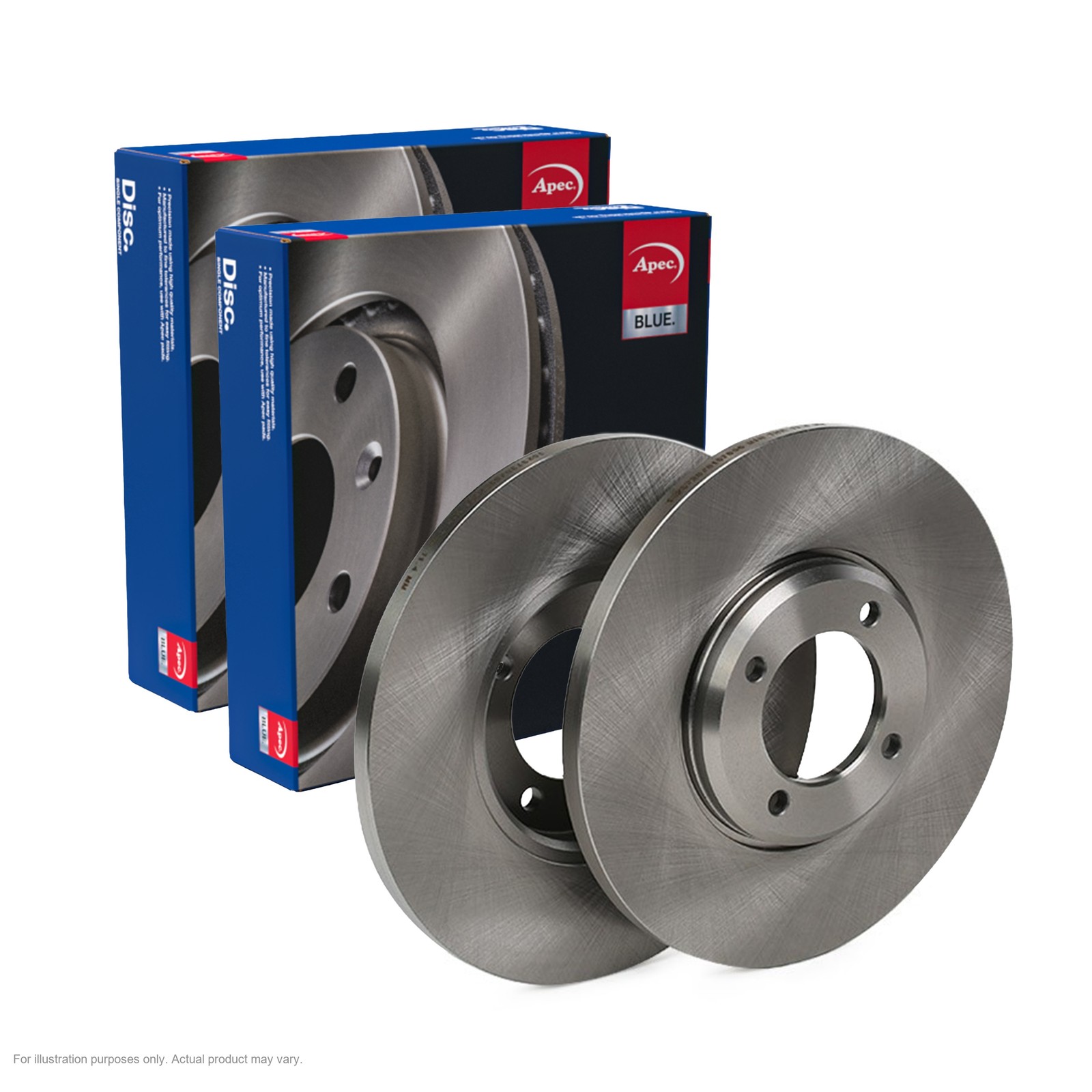 2X APEC Front Brake Discs for FORD ZEPHYR III 1962-68 244mm Solid SDK6574